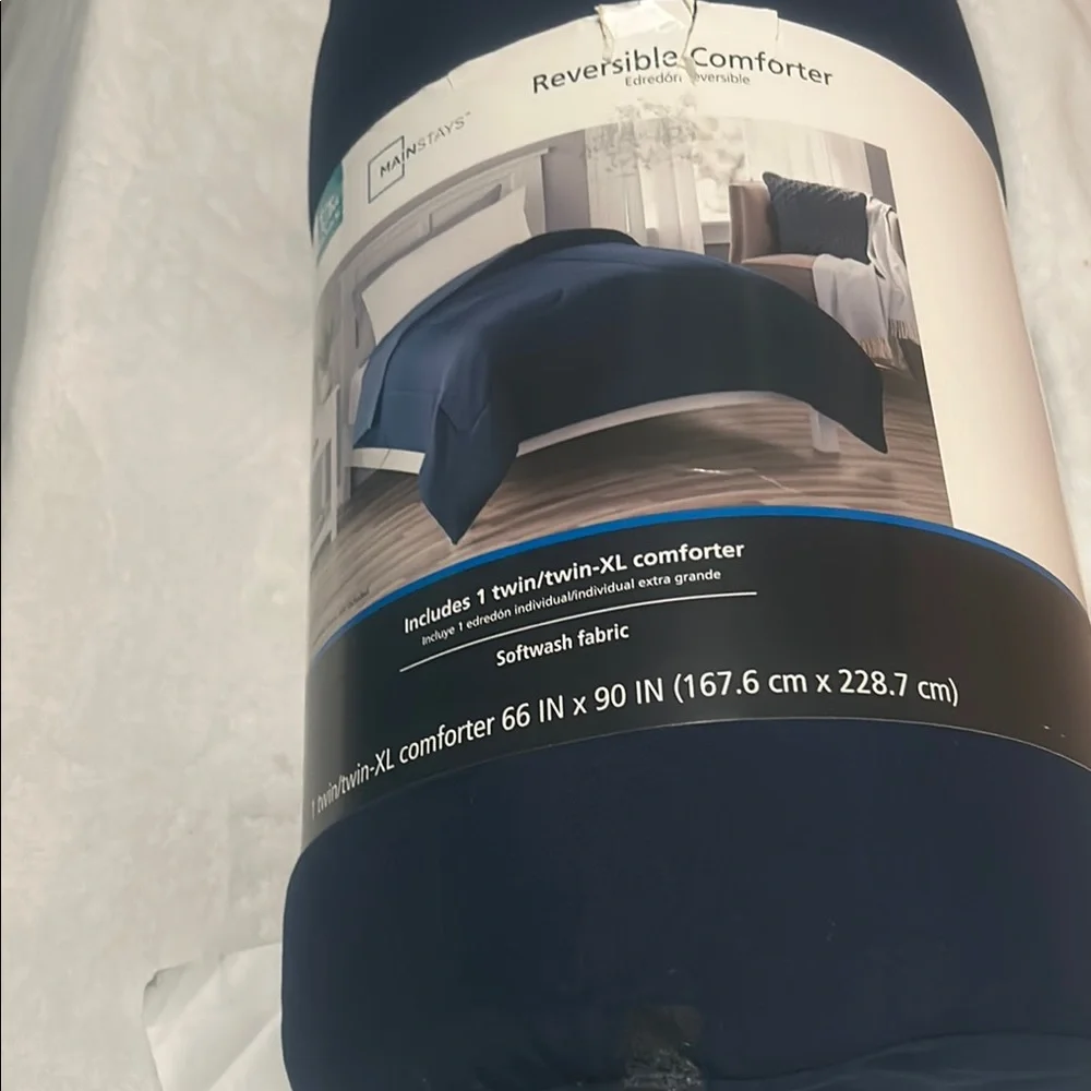 Mainstays Navy Reversible Comforter